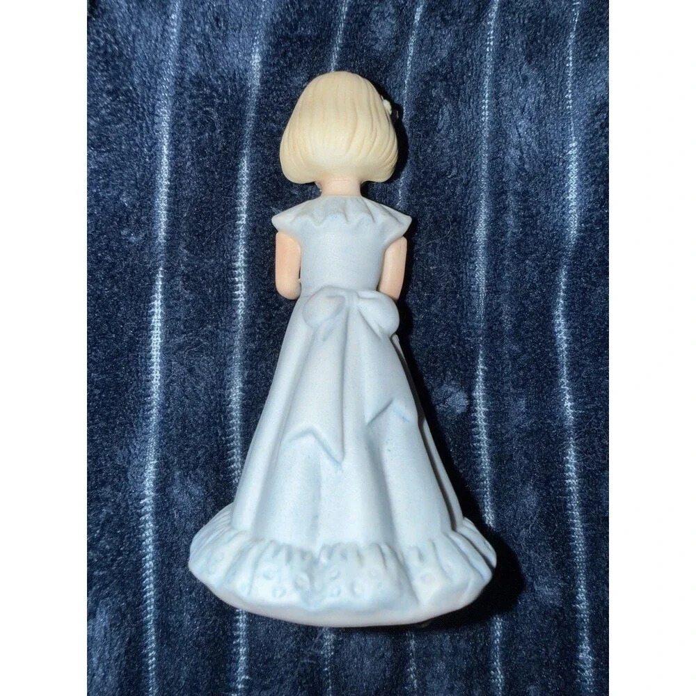 1981 Vintage Enesco Porcelain Growing Up Birthday Girl Figurine - Age 6